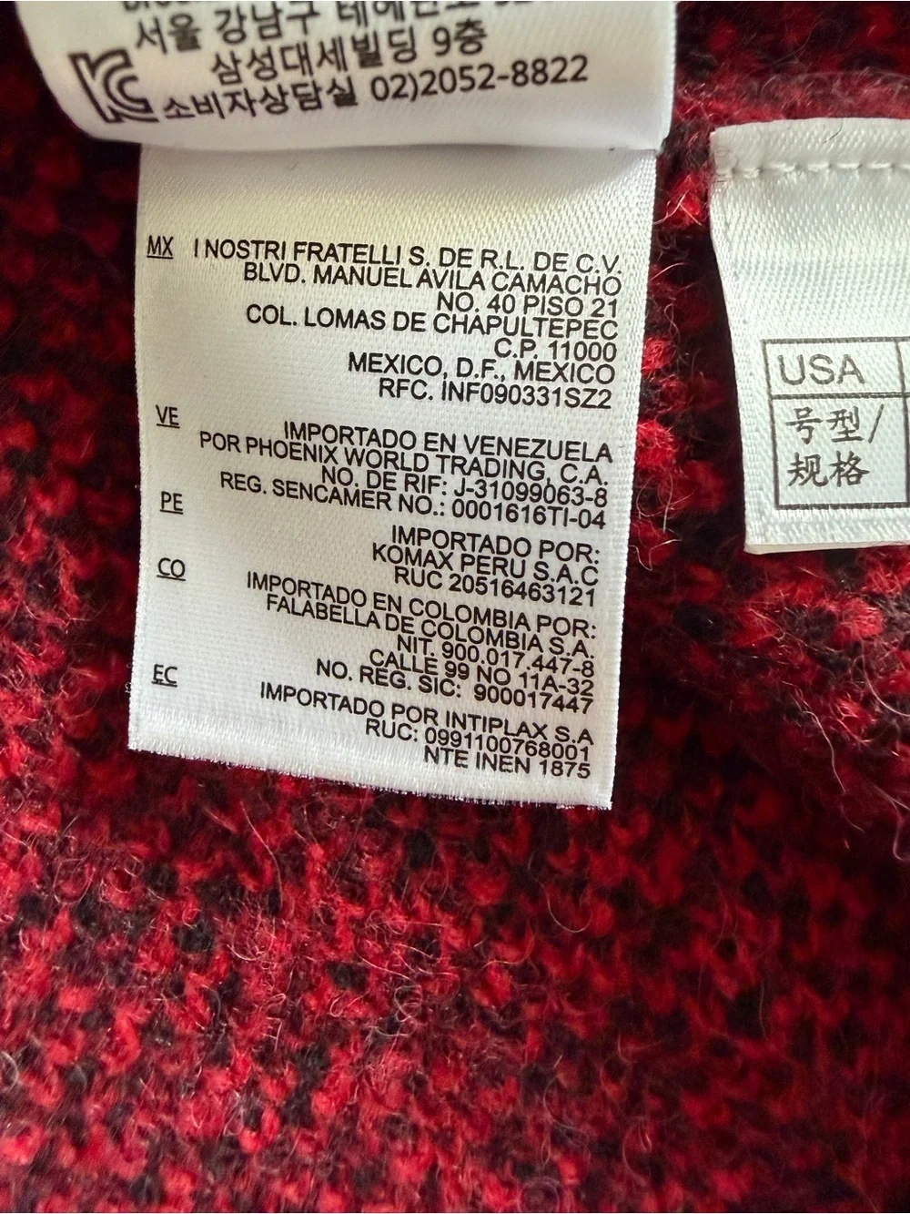 Brooks Brothers Italian Yarn Buffalo Plaid Wool Blend Sweater Red Black Large